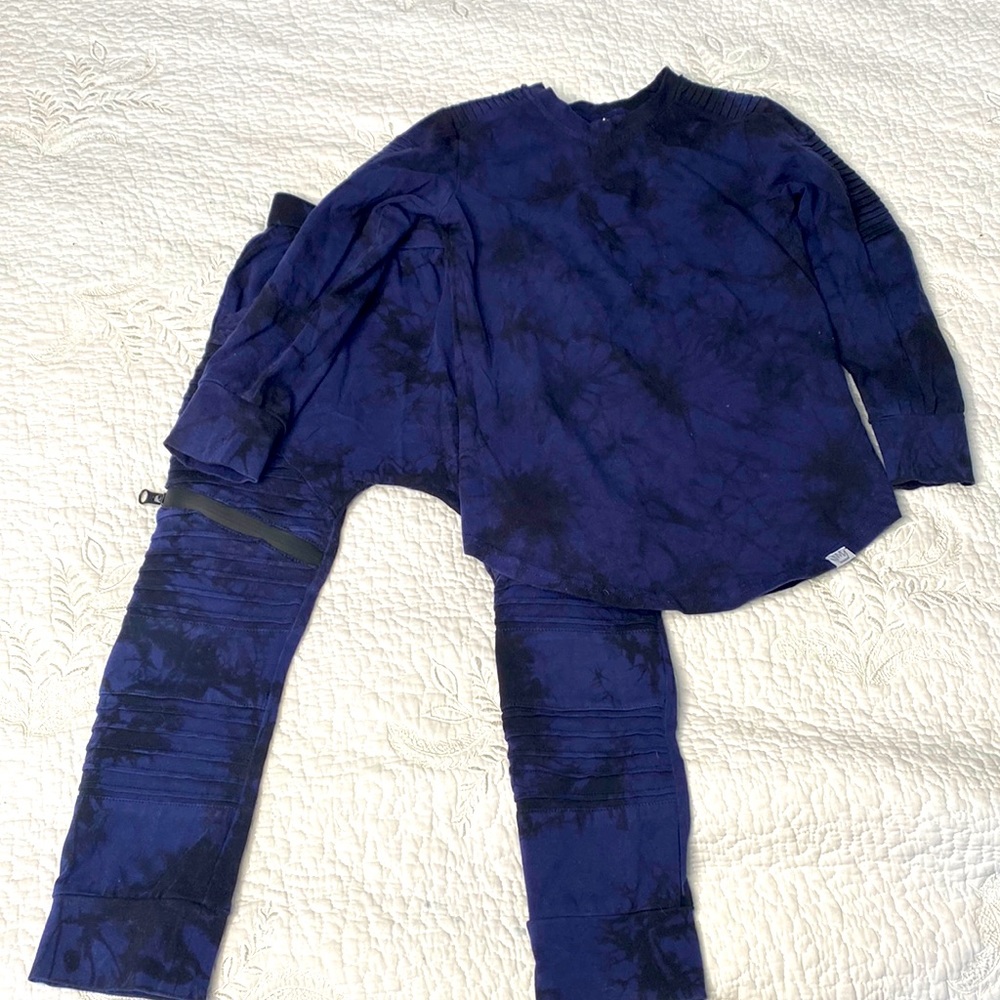 BIKER JOGGERS set 5T- Navy Blue TIE DYE
